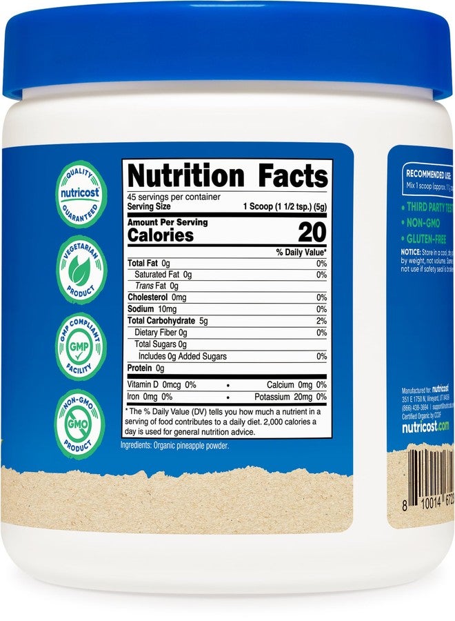 Nutricost Organic Pineapple Powder (8 OZ) - USDA Certified Organic, Pineapple Juice Powder, Gluten Free - Image 5